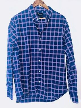 Bonobos Plaid Button Down Long Sleeve Shirt Slim Fit XL